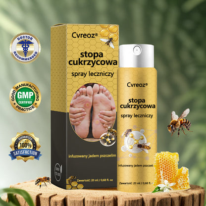 Cvreoz® Leczniczy spray do stóp cukrzycowych- zawiera jad pszczeli, który przyspiesza gojenie i zapobiega infekcjom!🌿🌿🌿
