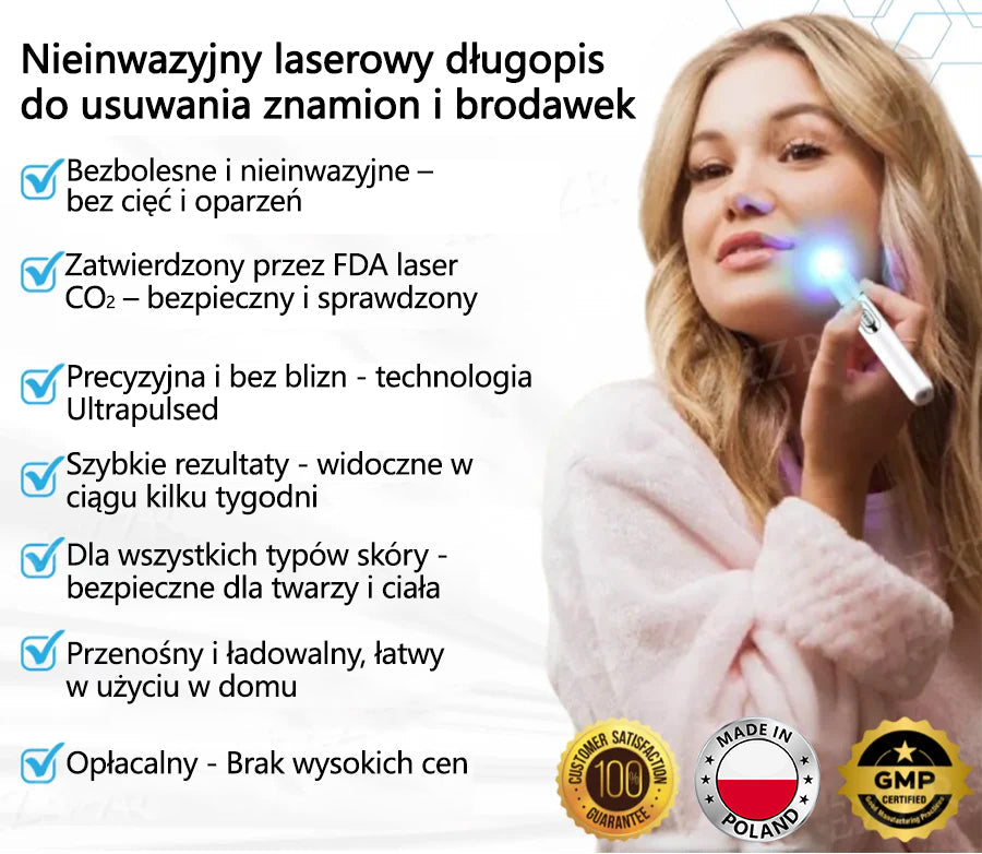 Cvreoz® nowy nieinwazyjny laser do usuwania pieprzyków i brodawek 🎉