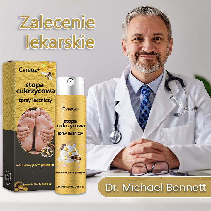 Cvreoz® Leczniczy spray do stóp cukrzycowych- zawiera jad pszczeli, który przyspiesza gojenie i zapobiega infekcjom!🌿🌿🌿